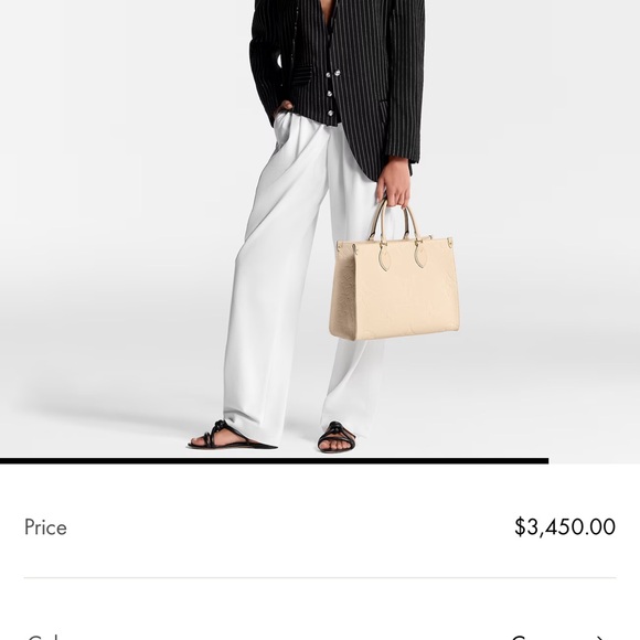 Louis Vuitton OnTheGo MM Cream Tote w/ box and dust bag - Picture 16 of 16